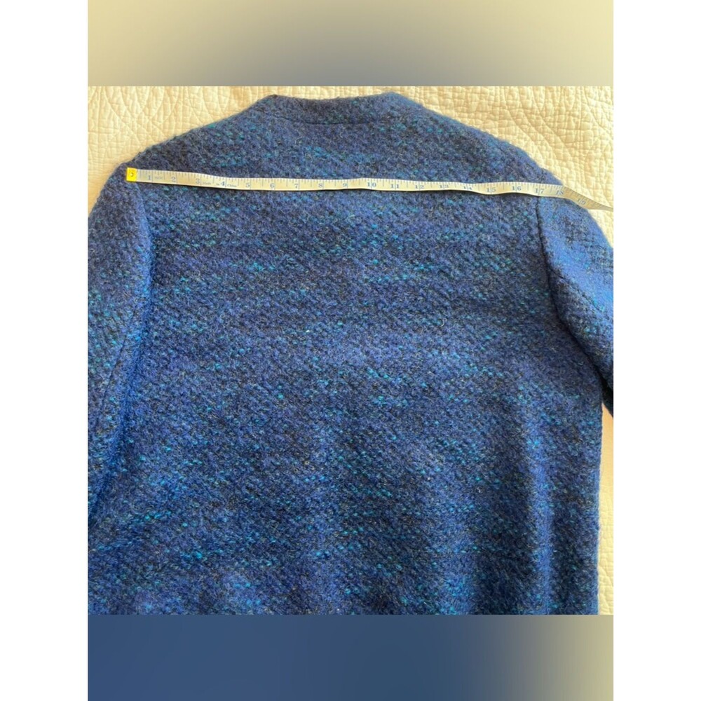 Vintage Battelsteins Houston 1960s Wool Lady Day Jacket Sz 14 Blue Career Luxury - Picture 8 of 11